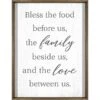 Framed Bless The Food Sentiment Canvas Wall Sign, 18x36 5 Framed Bless The Food Sentiment Canvas Wall Sign, 18x36 -Luxeframe Shop framed bless the food sentiment canvas wall sign 18x36 1