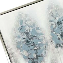 Framed Blue & Silver Trees Wall Art, 36x48 -Luxeframe Shop framed blue silver trees wall art 36x48 2