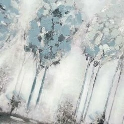 Framed Blue & Silver Trees Wall Art, 36x48 -Luxeframe Shop framed blue silver trees wall art 36x48 3