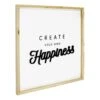 Framed Create Your Own Happiness Wooden Wall Sign, 21.43" -Luxeframe Shop framed create your own happiness wooden wall sign 21.43