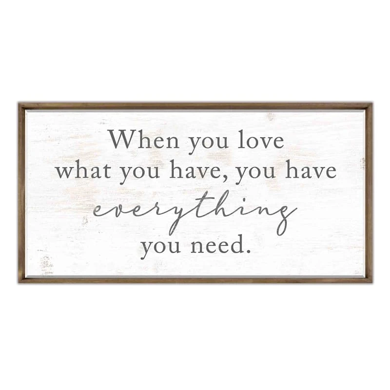 Framed Everything You Need Textured Canvas Wall Art, 18x36 1 Framed Everything You Need Textured Canvas Wall Art, 18x36