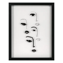 Framed Face Wall Art, 11x14