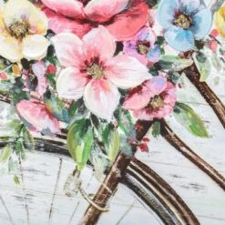 Framed Floral Bicycle Textured Canvas Wall Art, 20x30 -Luxeframe Shop framed floral bicycle textured canvas wall art 20x30 3