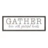 Framed Gather Here With Grateful Hearts Textured Wall Sign, 12x36 -Luxeframe Shop framed gather here with grateful hearts textured wall sign 12x36 1