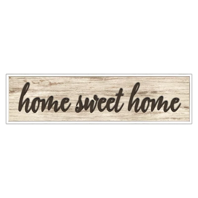 Framed Home Sweet Home Wall Sign, 8x30 1 Framed Home Sweet Home Wall Sign, 8x30