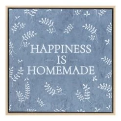 Framed Homemade Is Happiness Framed Canvas Wall Art, 12"