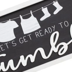 Framed Let's Get Ready To Tumble Laundry Wall Art, 20x8 -Luxeframe Shop framed lets get ready to tumble laundry wall art 20x8 6