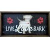 Framed Live Love Bark Canvas Wall Art, 20x10 -Luxeframe Shop framed live love bark canvas wall art 20x10 1