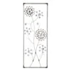 Framed Metal Sliver Flowers Wall Decor, 12x32