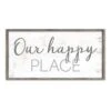 Framed Our Happy Place Textured Wall Sign, 20x40 -Luxeframe Shop framed our happy place textured wall sign 20x40 1