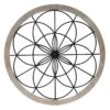 Framed Round Metal & Wood Medallion Wall Decor, 27" -Luxeframe Shop framed round metal wood medallion wall decor 27