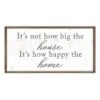 Framed The Happy Home Textured Wall Sign, 18x36 -Luxeframe Shop framed the happy home textured wall sign 18x36 1