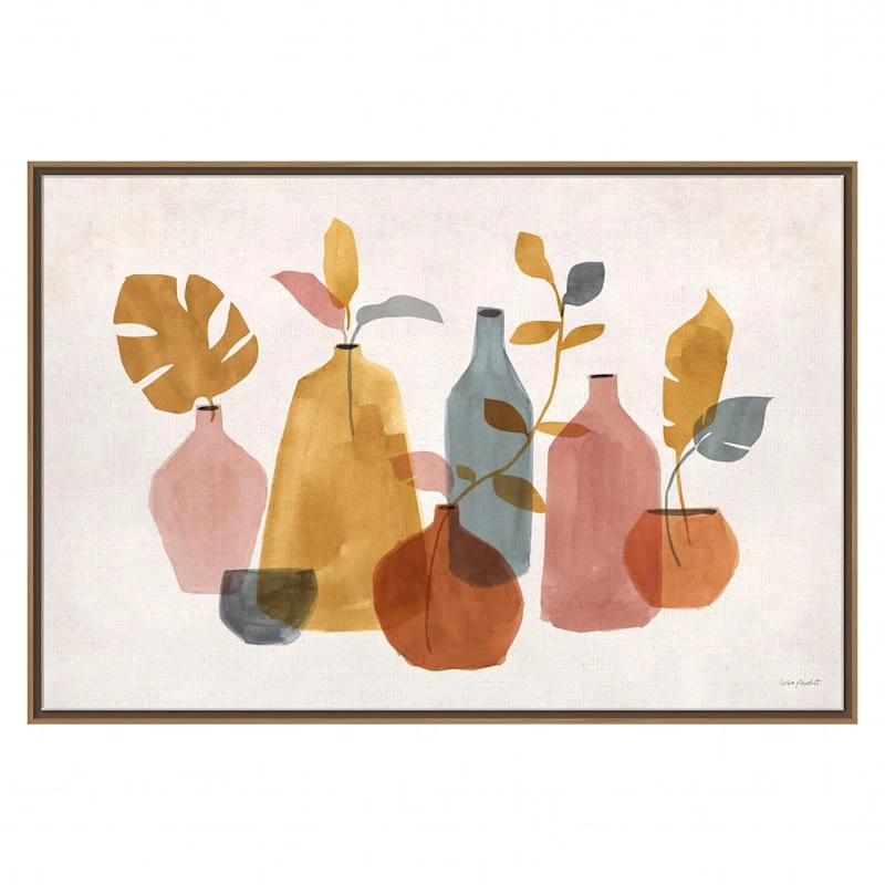 Framed Vase Canvas Wall Art, 37x25 1 Framed Vase Canvas Wall Art, 37x25