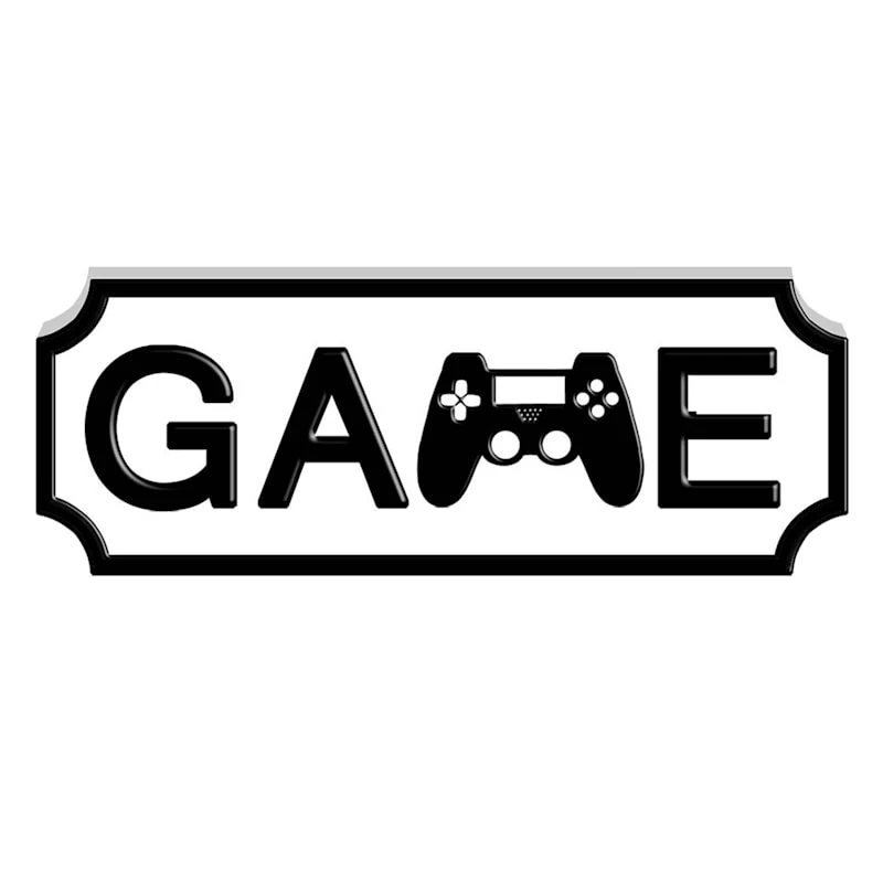 Game Metal Wall Decor, 20x9 1 Game Metal Wall Decor, 20x9