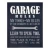 Garage Rules Wall Art, 24x30 2 Garage Rules Wall Art, 24x30 -Luxeframe Shop garage rules wall art 24x30 1
