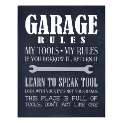Garage Rules Wall Art, 24x30