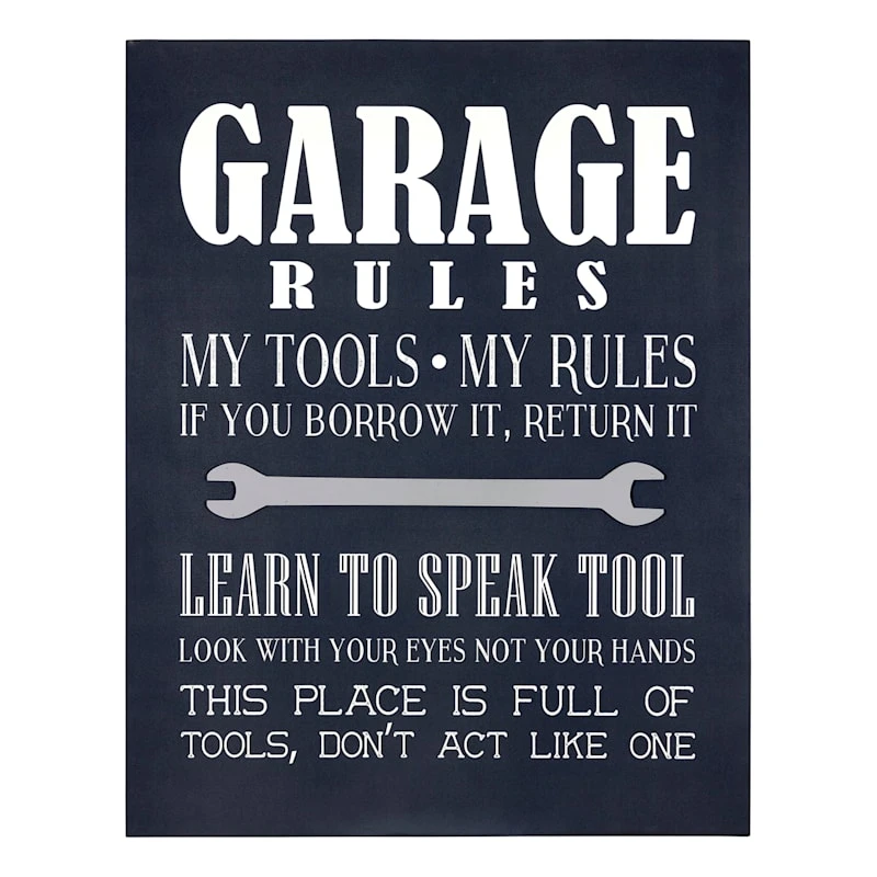 Garage Rules Wall Art, 24x30 1 Garage Rules Wall Art, 24x30