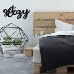 Get Cozy Metal Word Wall Sign, 20x10 -Luxeframe Shop get cozy metal word wall sign 20x10 2