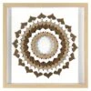 Glass Framed 3D Floral Medallion Wall Art, 21.5" 4 Glass Framed 3D Floral Medallion Wall Art, 21.5" -Luxeframe Shop glass framed 3d floral medallion wall art 21.5