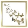 Glass Framed Butterflies Wall Art, 15" -Luxeframe Shop glass framed butterflies wall art 15