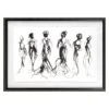 Glass Framed Dancer Print Wall Art, 33x24 -Luxeframe Shop glass framed dancer print wall art 33x24 1
