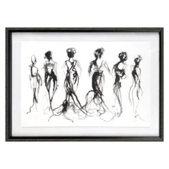 Glass Framed Dancer Print Wall Art, 33x24