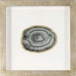 Glass Framed Faux Agate Shadowbox Wall Art, 9"