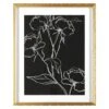 Glass Framed Floral Print Wall Art, 24x30 -Luxeframe Shop glass framed floral print wall art 24x30 1