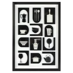 Glass Framed Kitchen Print Wall Art, 14x19
