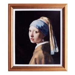 Glass Framed Lady Print Wall Art, 17x20