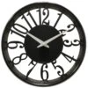 Glossy Black Cut Out Wall Clock, 12" -Luxeframe Shop glossy black cut out wall clock 12