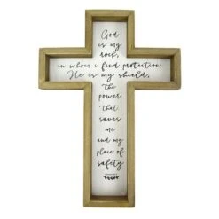 God Is My Rock Sentiment Wall Cross, 11x15