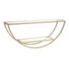 Gold Arch Wall Shelf With Glass, 26x11 -Luxeframe Shop gold arch wall shelf with glass 26x11 1