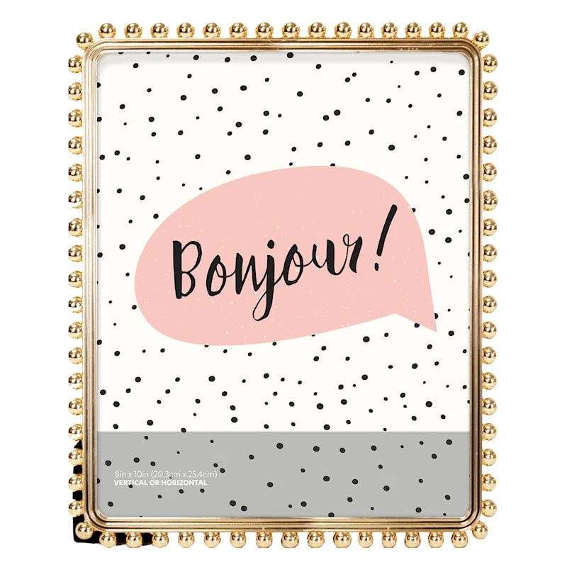 Gold Beaded Tabletop Frame, 8x10 1 Gold Beaded Tabletop Frame, 8x10
