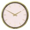 Gold & Blush Pink Modern Wall Clock, 12' 5 Gold & Blush Pink Modern Wall Clock, 12' -Luxeframe Shop gold blush pink modern wall clock 12