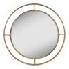 Gold Double-Wire Framed Round Wall Mirror 30" -Luxeframe Shop gold double wire framed round wall mirror 30