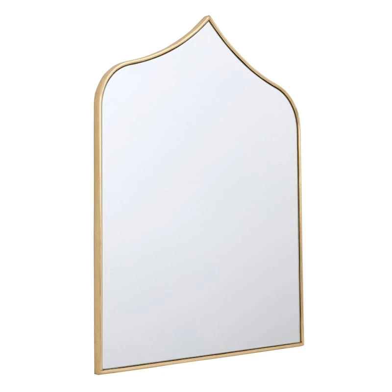 Gold Framed Pointed Arch Wall Mirror, 22x28 2 Gold Framed Pointed Arch Wall Mirror, 22x28 - Image 2