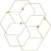 Gold Metal Hexagon Collage Clip Frame, 19" 3 Gold Metal Hexagon Collage Clip Frame, 19" -Luxeframe Shop gold metal hexagon collage clip frame 19
