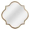 Gold Metal Quatrefoil Wall Mirror, 20" -Luxeframe Shop gold metal quatrefoil wall mirror 20