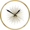 Golden Burst Clock With Metallic Frame, 18" -Luxeframe Shop golden burst clock with metallic frame 18