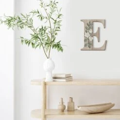 Grace Mitchell 14" Floral Monogram Wall Art, E -Luxeframe Shop grace mitchell 14 floral monogram wall art e 1