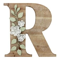 Grace Mitchell 14" Floral Monogram Wall Art, R