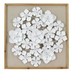 Grace Mitchell 3D White Floral Wall Art, 20"
