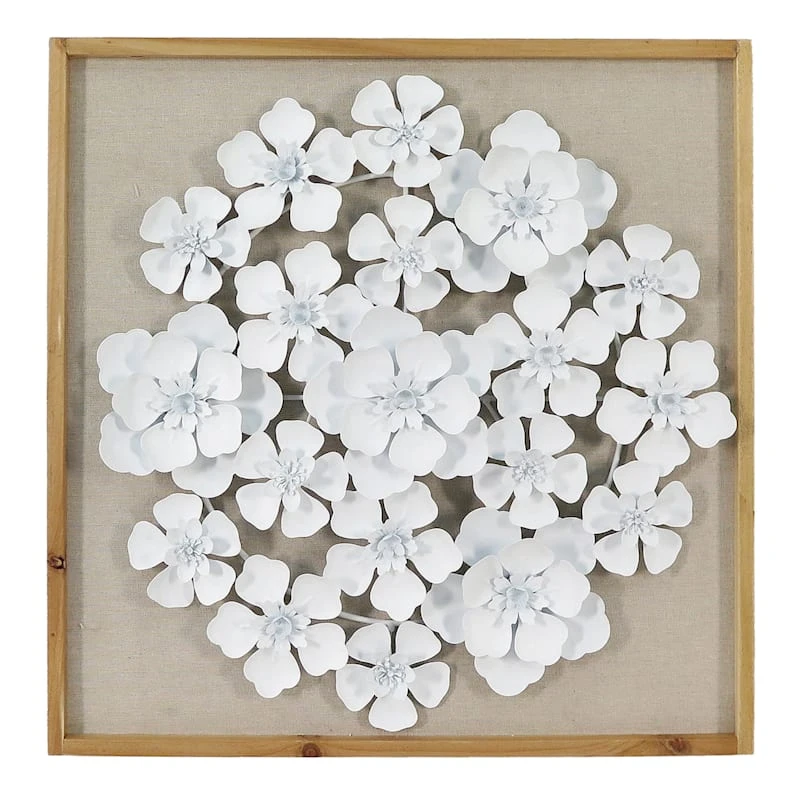 Grace Mitchell 3D White Floral Wall Art, 20" 1 Grace Mitchell 3D White Floral Wall Art, 20"