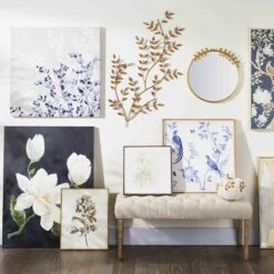 Grace Mitchell Blue Faux Wood Wall Art, 24x24 -Luxeframe Shop grace mitchell blue faux wood wall art 24x24 3