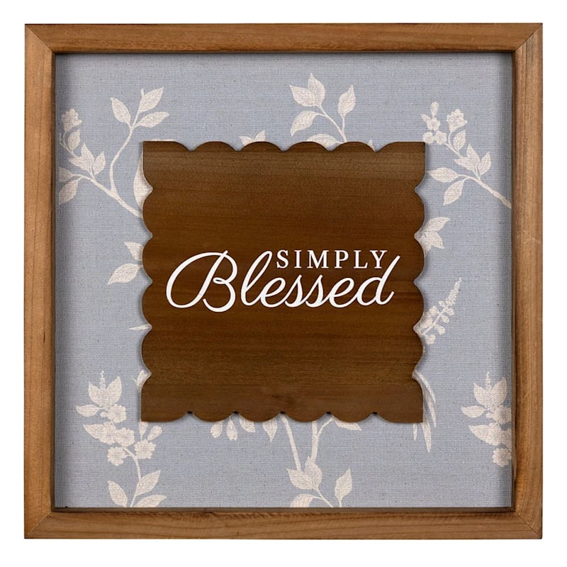 Grace Mitchell Framed Simply Blessed Wall Sign, 12" 1 Grace Mitchell Framed Simply Blessed Wall Sign, 12"