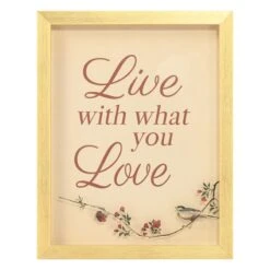 Grace Mitchell Glass Framed Live With What You Love Wall Art, 11x14