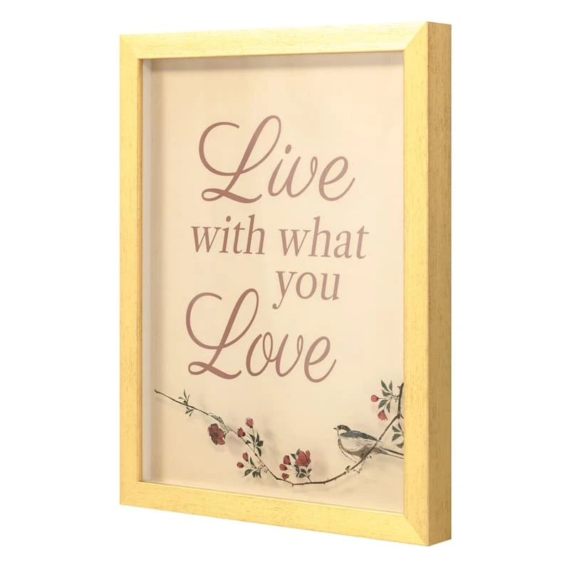 Grace Mitchell Glass Framed Live With What You Love Wall Art, 11x14 2 Grace Mitchell Glass Framed Live With What You Love Wall Art, 11x14 - Image 2