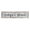 Grateful & Blessed Metal Wall Sign, 27x6 -Luxeframe Shop grateful blessed metal wall sign 27x6 1