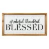 Grateful, Thankful, Blessed Wall Sign, 20x10 -Luxeframe Shop grateful thankful blessed wall sign 20x10 1